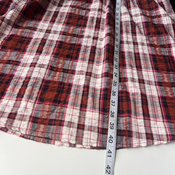 Torrid Plaid Seersucker Zip-Front Drawstring Waist Dress Womens Size 1/1X NWT - Picture 10 of 10
